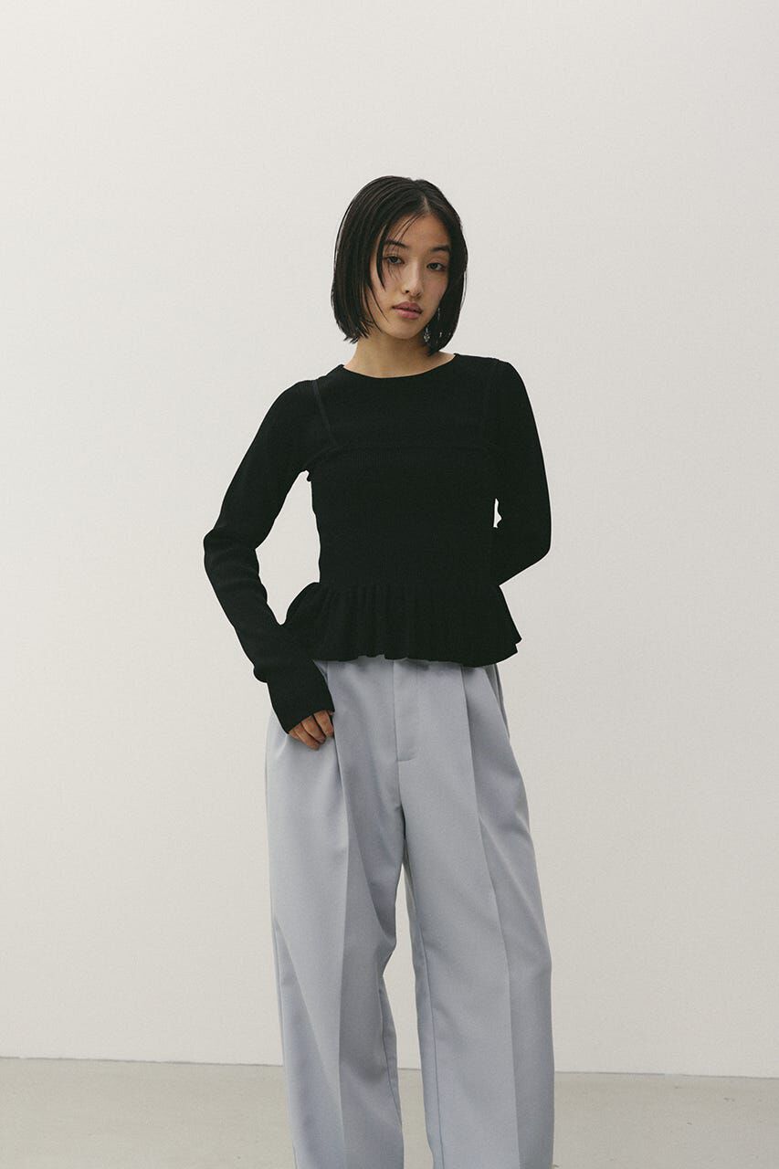 STYLEMIXER「2ピースペプラムドライニット」|ニット・セーター|