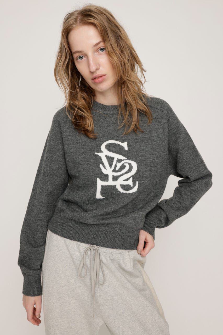 SLY「LOGO JQ KNIT トップス」|ニット・セーター|T.GRY