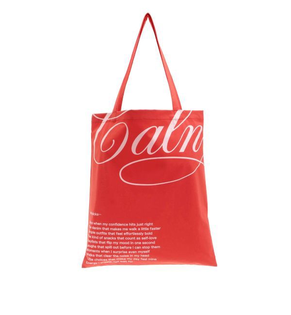 CALNAMUR「ナイロントートロゴバッグ」|トートバッグ|レッド