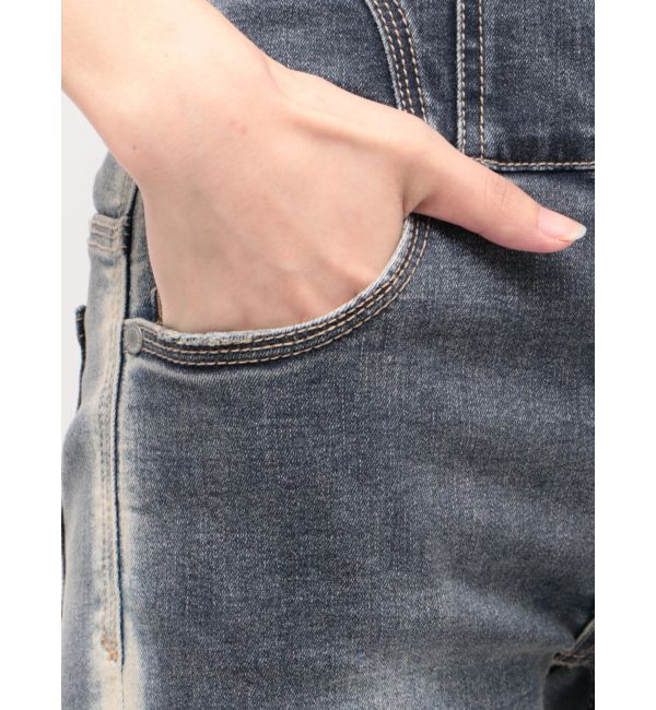 EMODA「ハートダメージハイウエストフレアパギンス」|デニム|