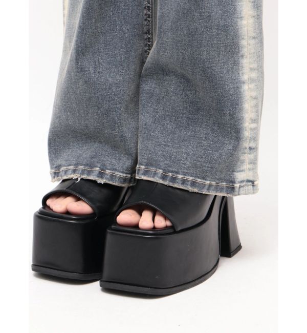 EMODA「ハートダメージハイウエストフレアパギンス」|デニム|