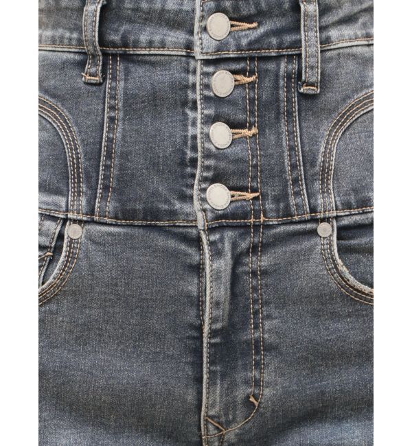 EMODA「ハートダメージハイウエストフレアパギンス」|デニム|