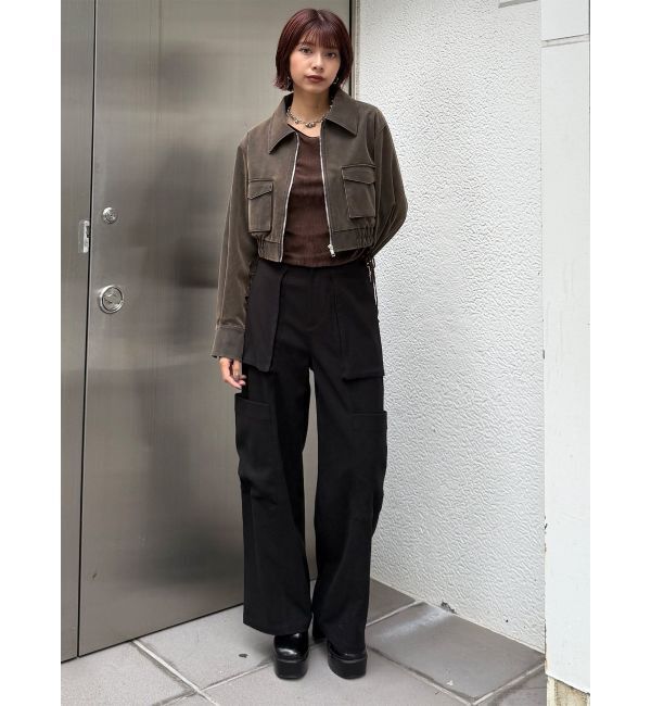 MURUA「フェイクレザーショートフライトジャケット【セットアップ着用可】」|その他|