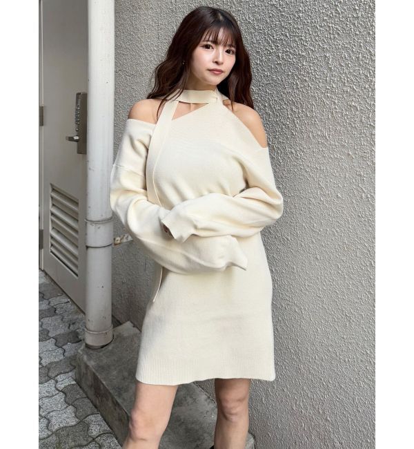 MURUA「アシメショルダーミニワンピース」|ワンピース|