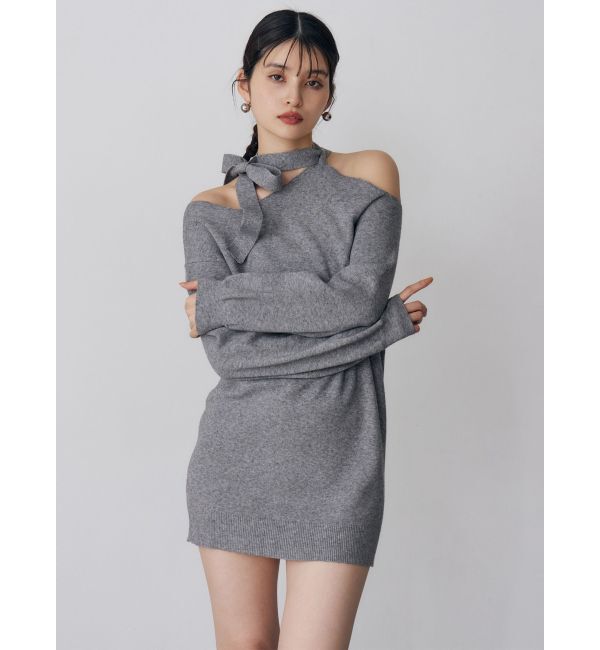 MURUA「アシメショルダーミニワンピース」|ワンピース|