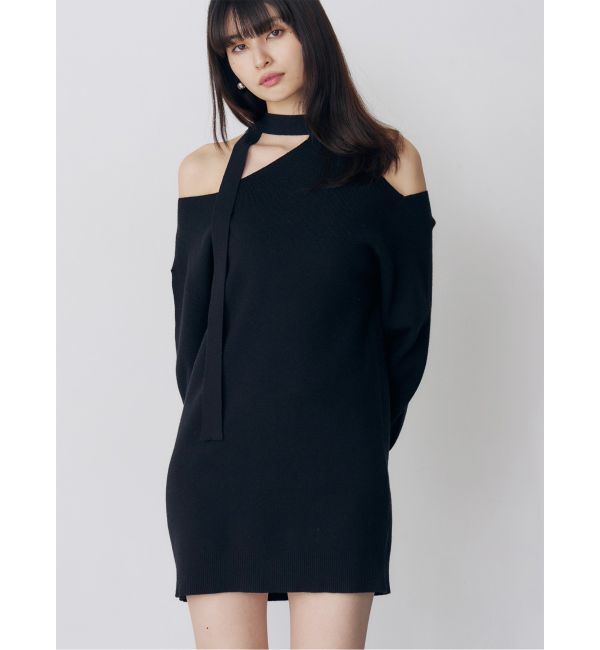 MURUA「アシメショルダーミニワンピース」|ワンピース|ブラック