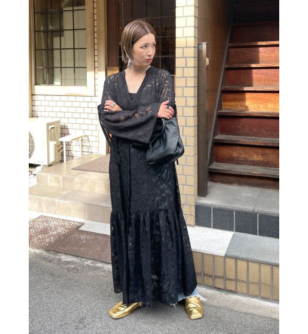 Ungrid「スリーブデザインジャカードワンピース」|ワンピース|