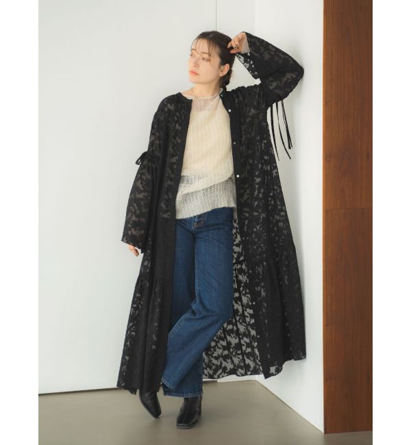 Ungrid「スリーブデザインジャカードワンピース」|ワンピース|