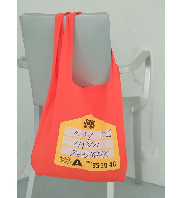 Ungrid「カラーロゴエコBAG」|トートバッグ|オレンジ