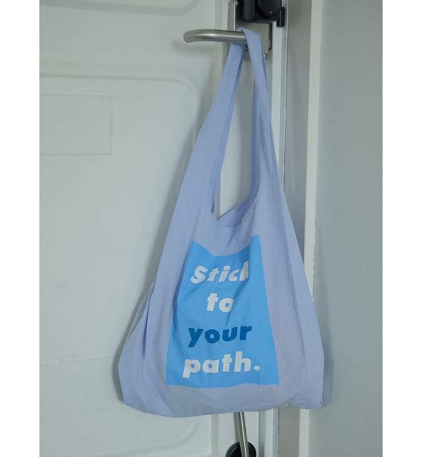 Ungrid「カラーロゴエコBAG」|トートバッグ|ブルー