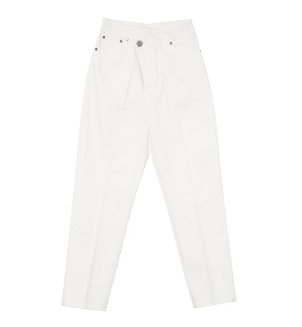 LAGUNAMOON「ウエストアシンメトリーデニムパンツ」|デニム|