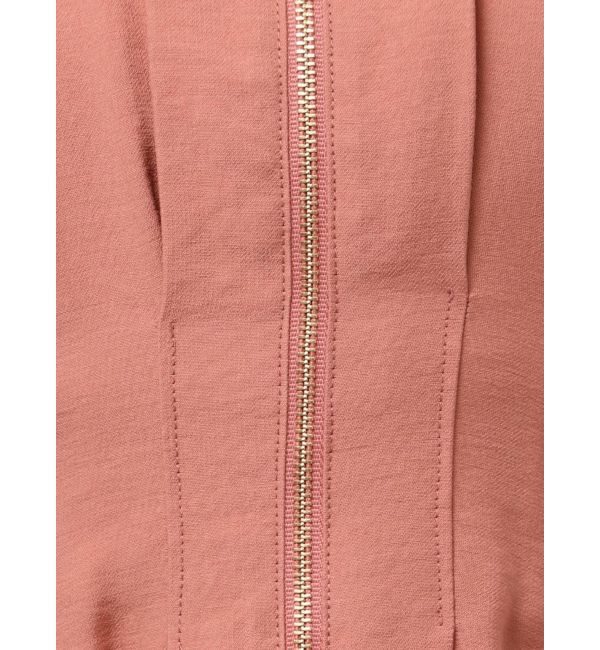 LAGUNAMOON「【追加生産/新色追加】フロントZIPウエストタックワンピース」|ワンピース|