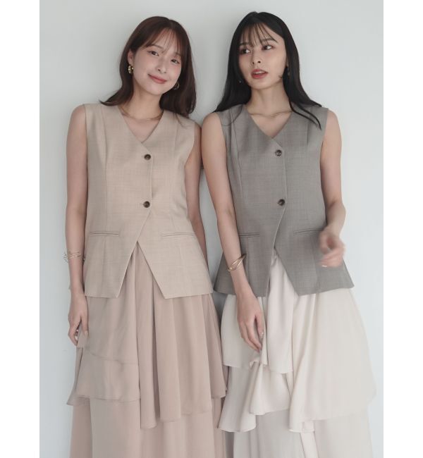 LAGUNAMOON「ティアードスカートドッキングベストワンピース」|ワンピース|