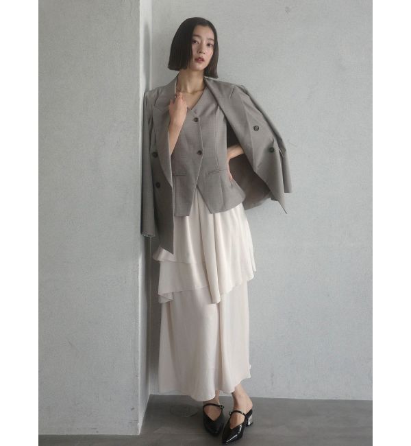 LAGUNAMOON「ティアードスカートドッキングベストワンピース」|ワンピース|