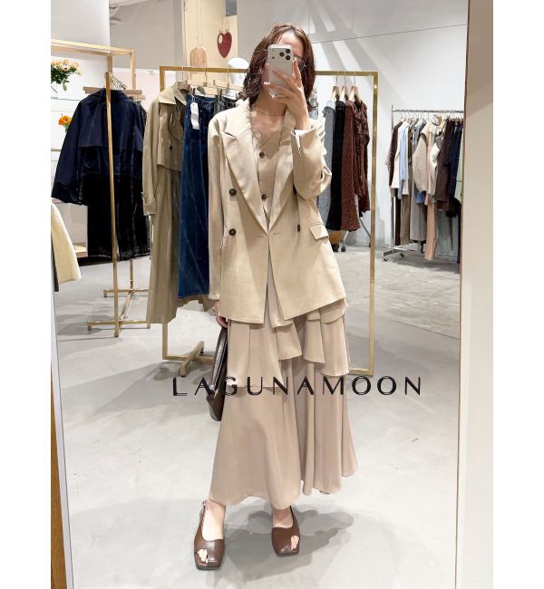 LAGUNAMOON「ティアードスカートドッキングベストワンピース」|ワンピース|