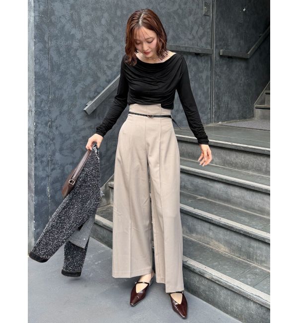 LAGUNAMOON「ドレープボウタイカットトップス」|Tシャツ・カットソー|