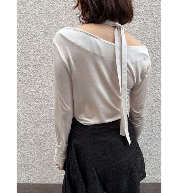 LAGUNAMOON「ドレープボウタイカットトップス」|Tシャツ・カットソー|