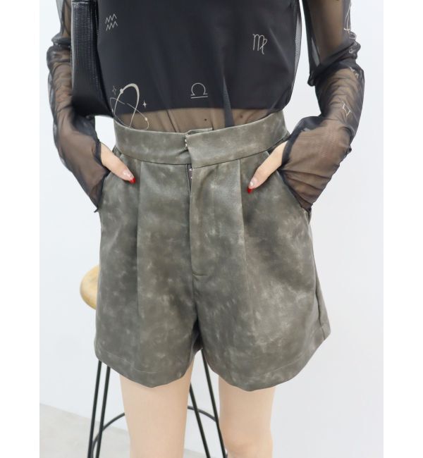 EVRIS「フェイクレザーショートパンツ」|その他|