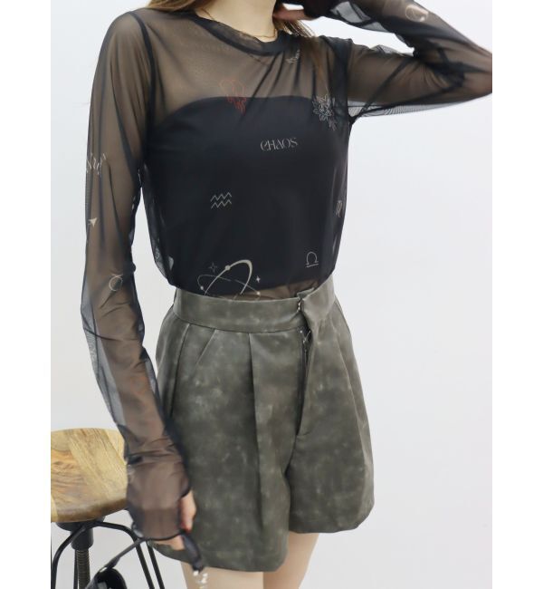 EVRIS「フェイクレザーショートパンツ」|その他|