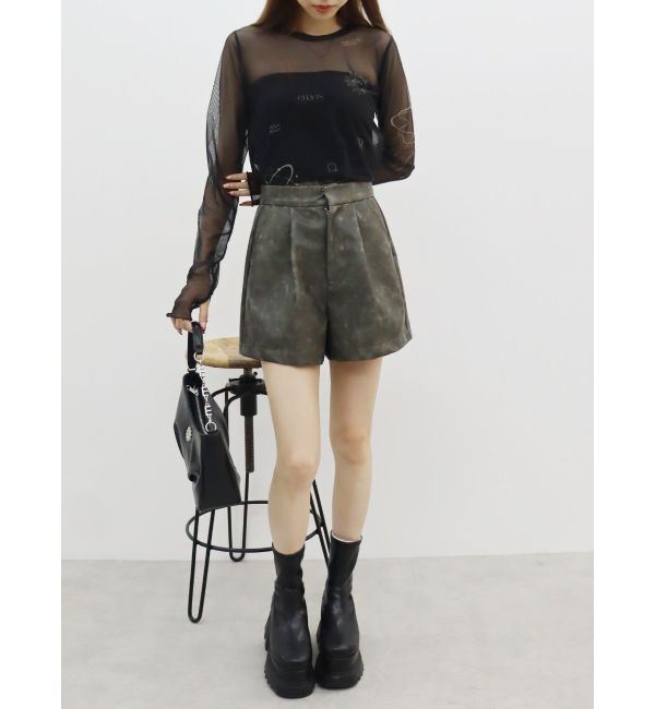 EVRIS「フェイクレザーショートパンツ」|その他|