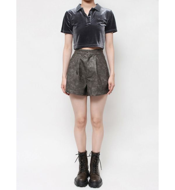 EVRIS「フェイクレザーショートパンツ」|その他|