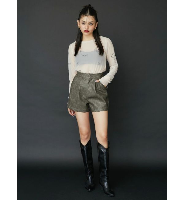 EVRIS「フェイクレザーショートパンツ」|その他|