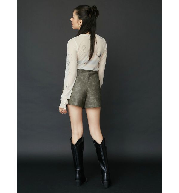 EVRIS「フェイクレザーショートパンツ」|その他|