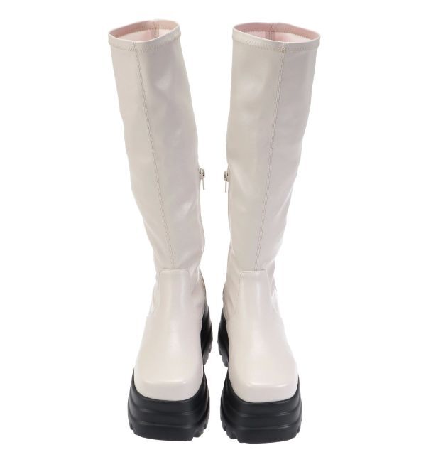 EVRIS「プラットフォームストレッチロングブーツ」|ロングブーツ|