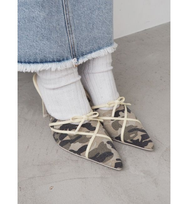 EVRIS「バイカラーヒールサンダル」|サンダル|ベージュ