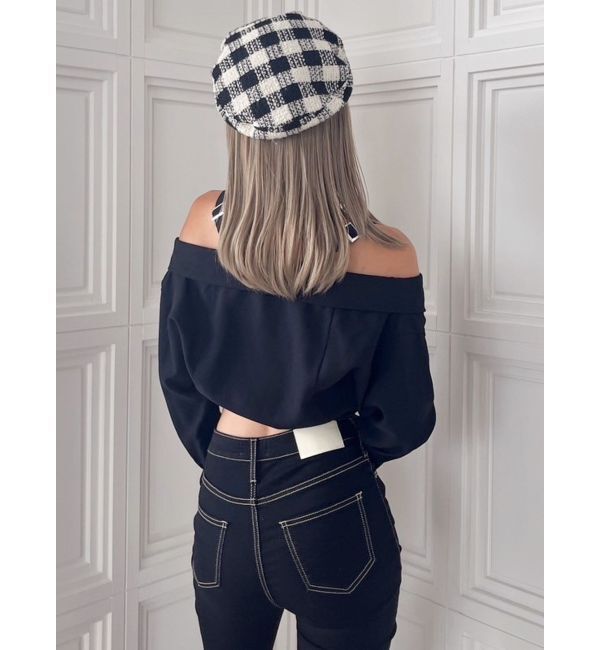 GYDA「Symmetry GYDAオフショルシャツブラウス」|シャツ・ブラウス|