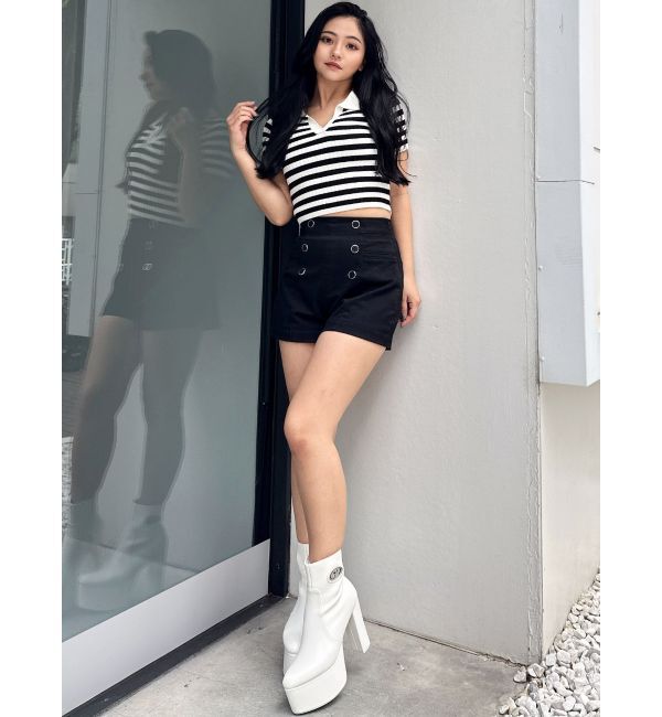 GYDA「ハイウエストボタンショートパンツ」|その他|