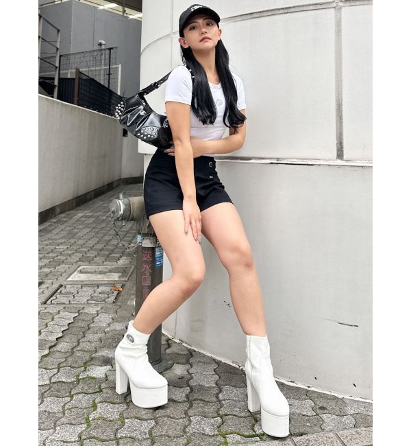 GYDA「ハイウエストボタンショートパンツ」|その他|