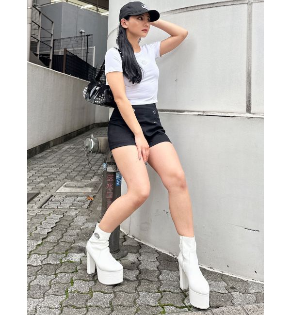 GYDA「ハイウエストボタンショートパンツ」|その他|