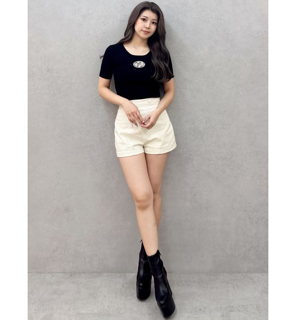 GYDA「ハイウエストボタンショートパンツ」|その他|