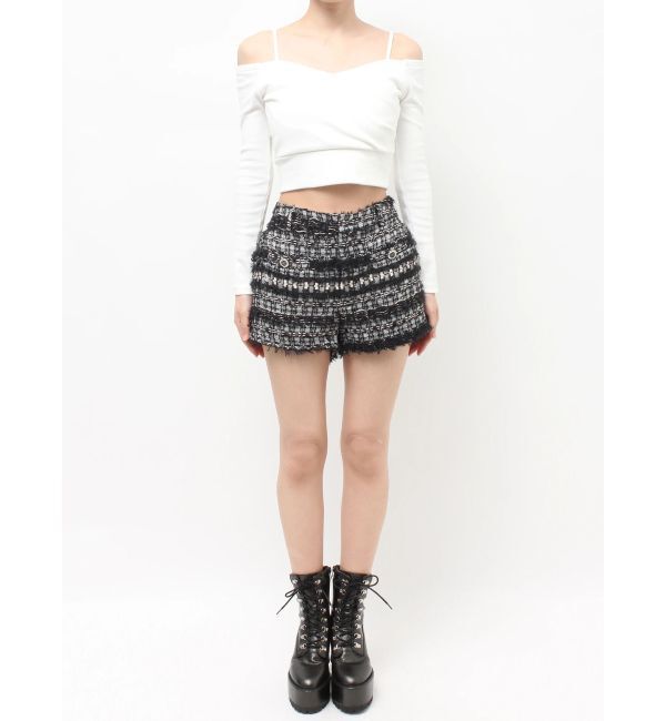 GYDA「Symmetry GYDAラメツイードショートパンツ」|その他|