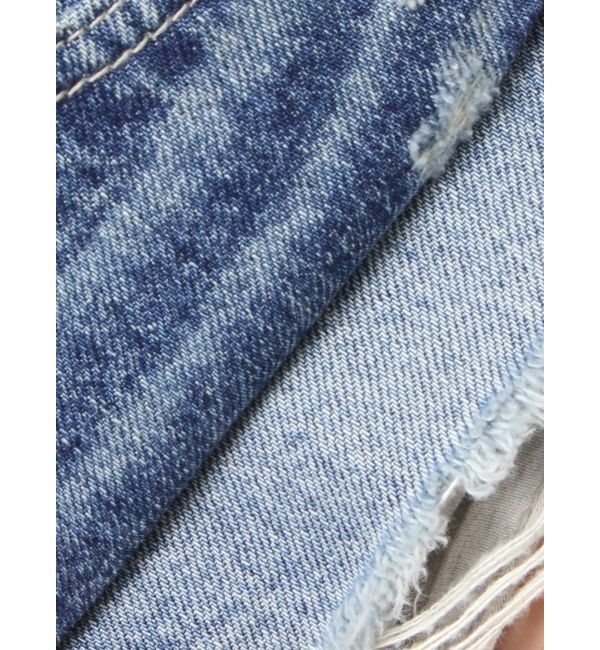 GYDA「ハイウエストBACK RIPPEDデニムショートパンツ」|デニム|