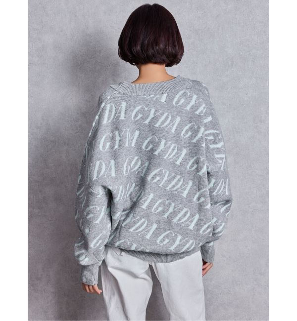 GYDA「GYDA SLANT PATTERNニットカーディガン」|カーディガン|