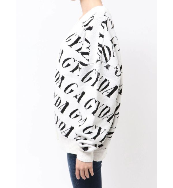 GYDA「GYDA SLANT PATTERNニットカーディガン」|カーディガン|
