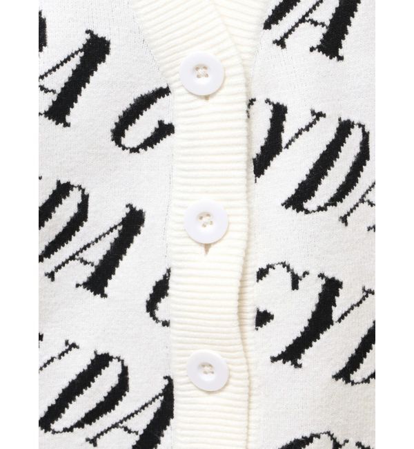 GYDA「GYDA SLANT PATTERNニットカーディガン」|カーディガン|