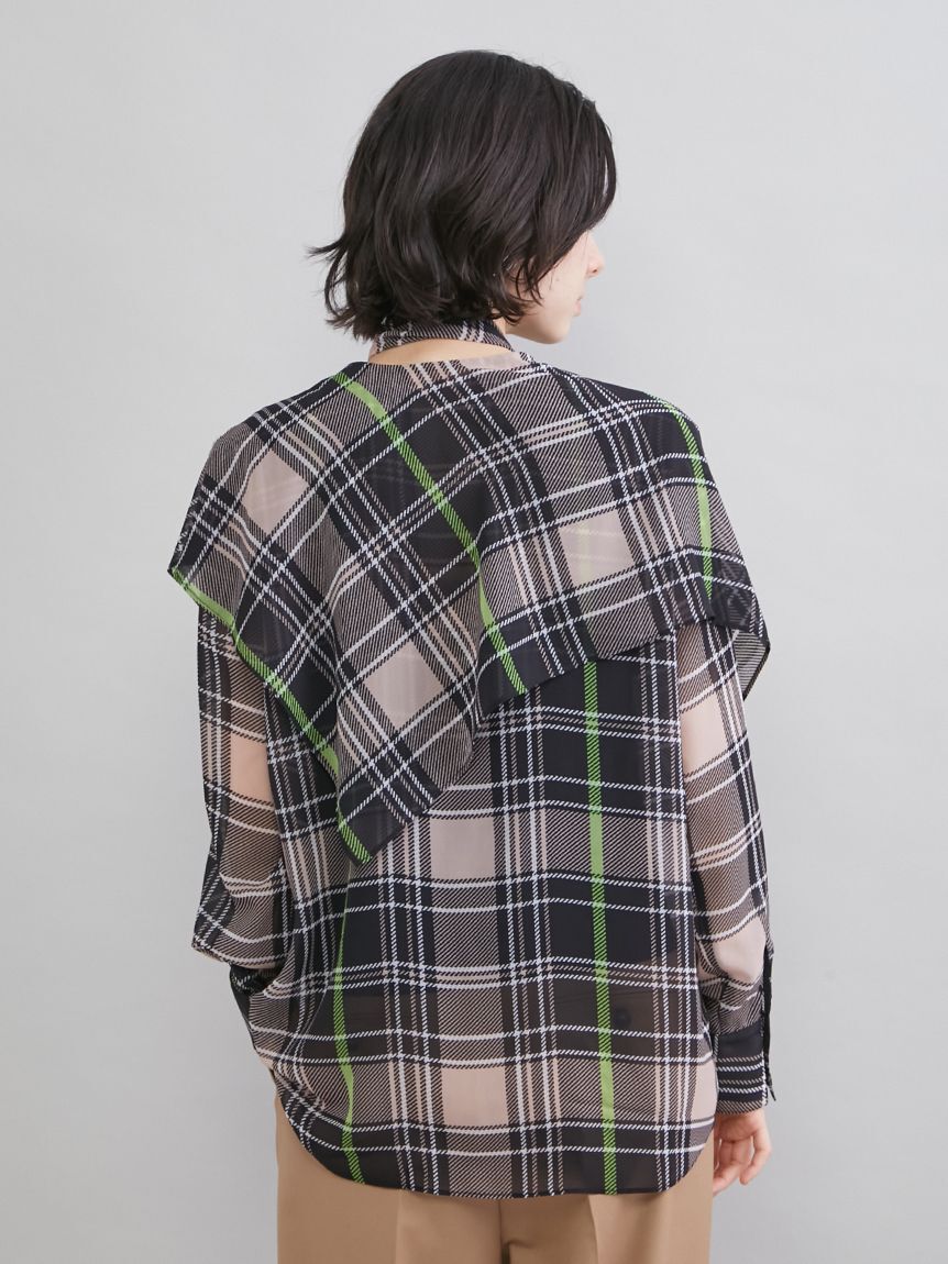 Mila Owen「チェックボウタイブラウス」|シャツ・ブラウス|