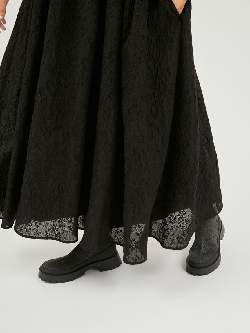 emmi atelier「【セットアイテム】フラワージャガードワンピース」|ワンピース|