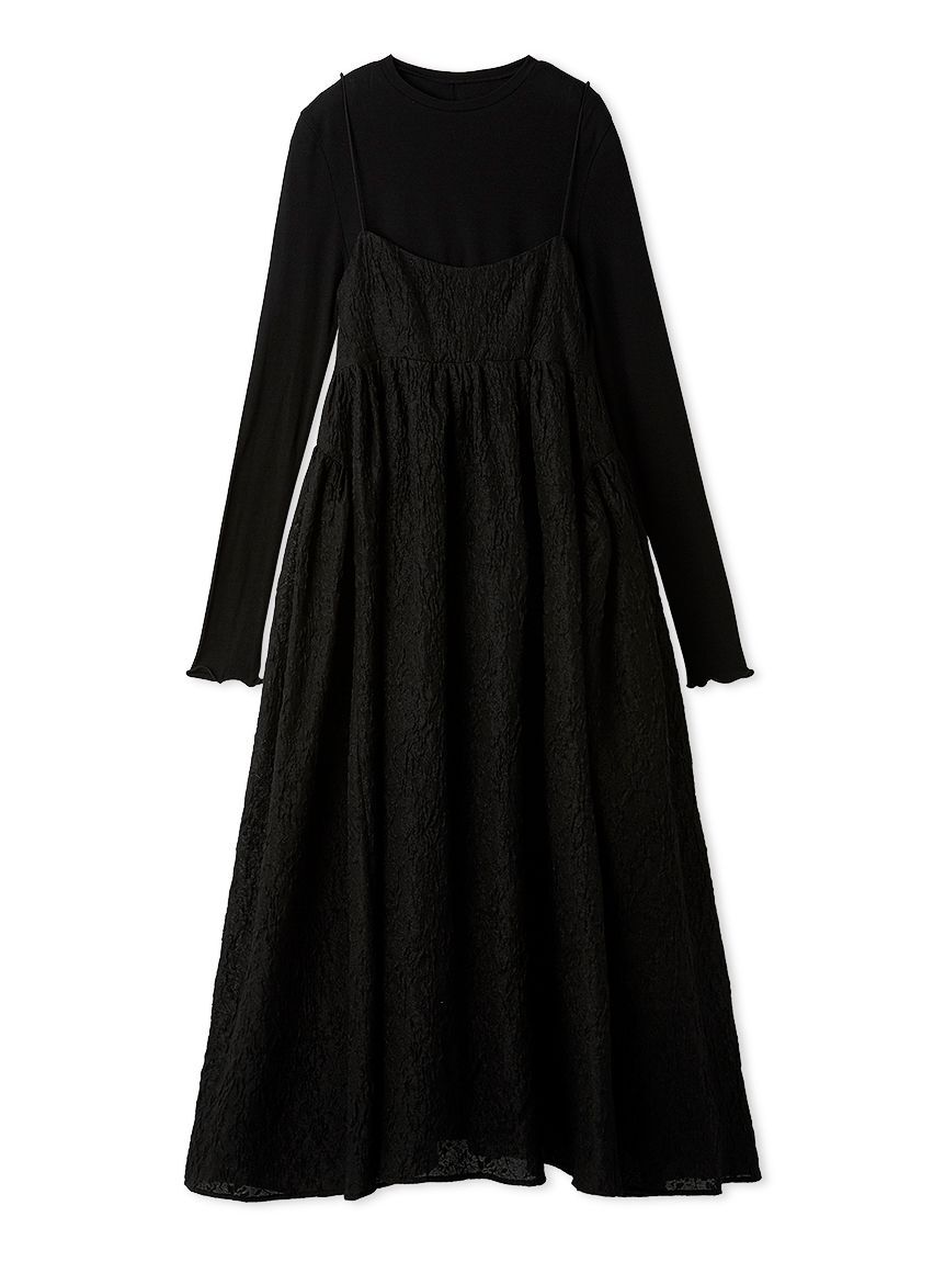 emmi atelier「【セットアイテム】フラワージャガードワンピース」|ワンピース|