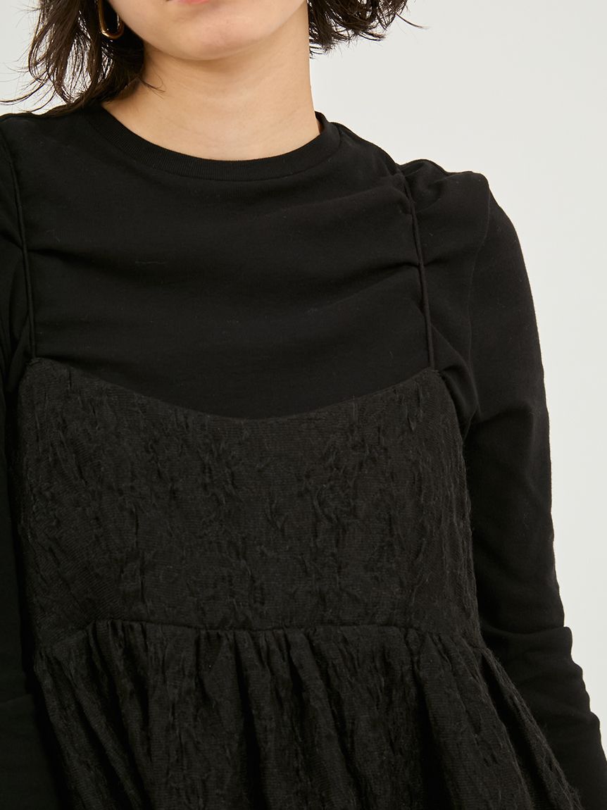 emmi atelier「【セットアイテム】フラワージャガードワンピース」|ワンピース|