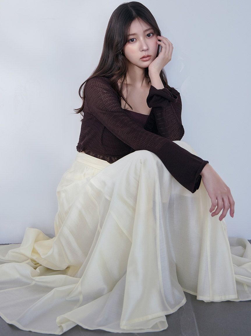 SNIDEL「シアーフレアスカート」|スカート|