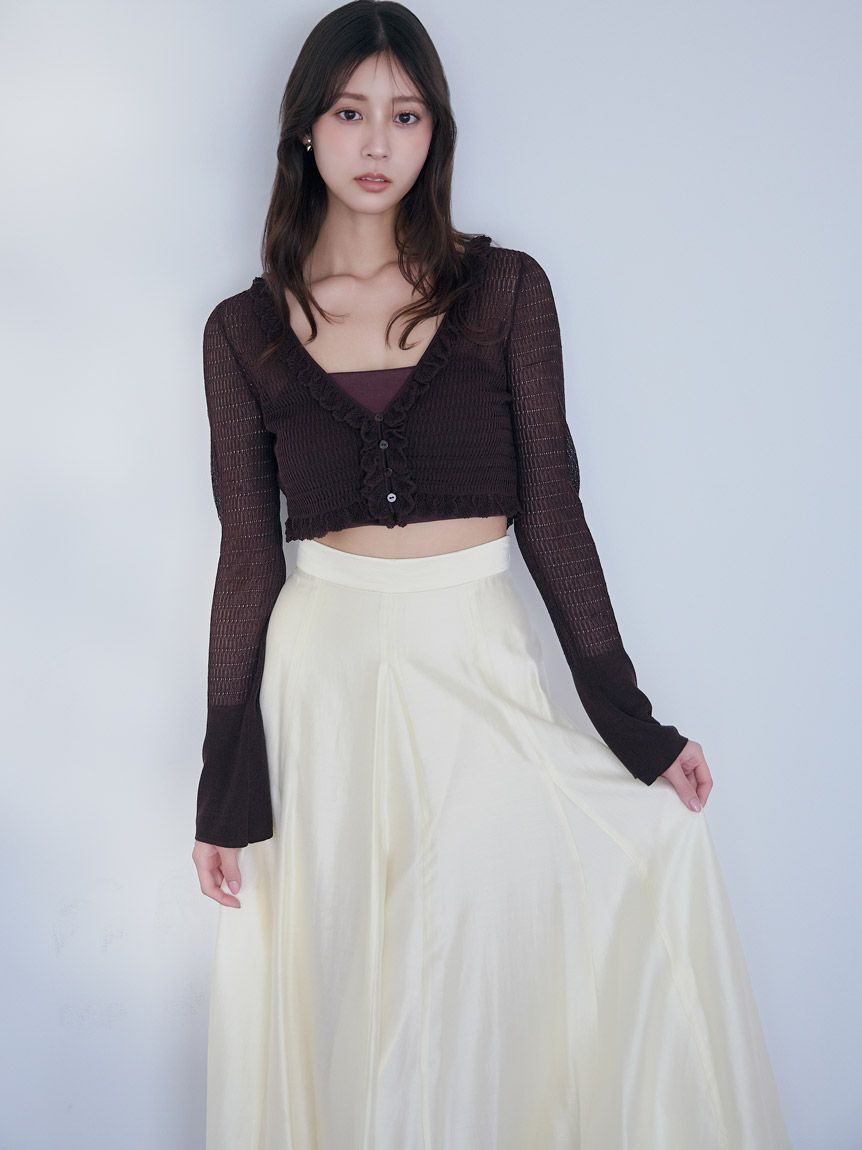SNIDEL「シアーフレアスカート」|スカート|