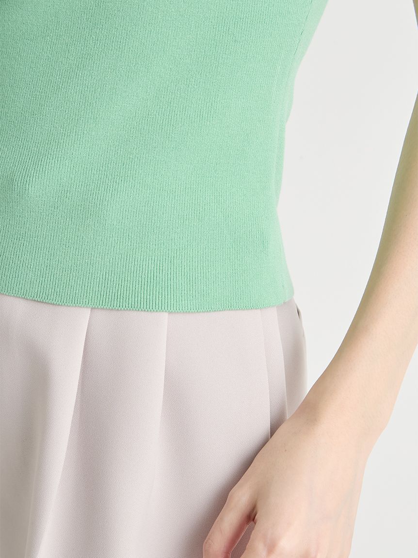 CELFORD「【UVカット】【洗える】フリルトリムニットアンサンブル」|ニット・セーター|