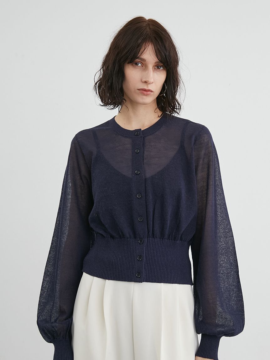 styling/「シアーニットカーディガン」|カーディガン|NVY
