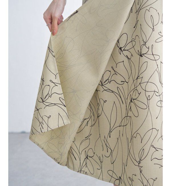 IKKA LOUNGE「リネンライクラップスカート」|スカート|