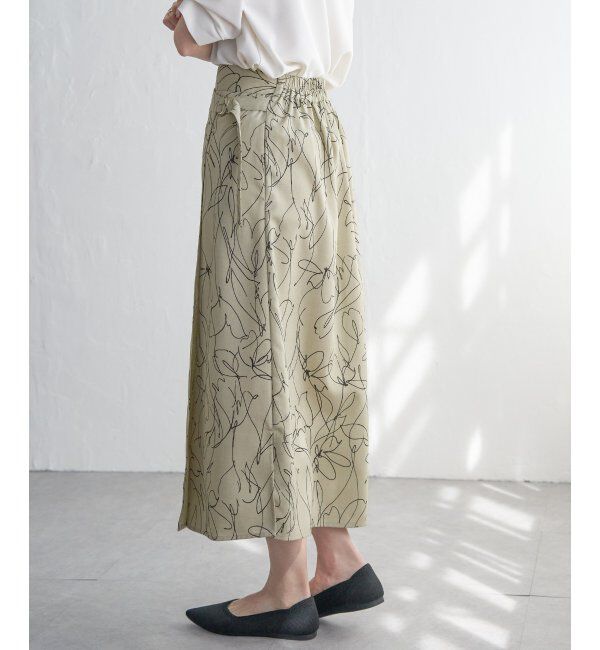 IKKA LOUNGE「リネンライクラップスカート」|スカート|