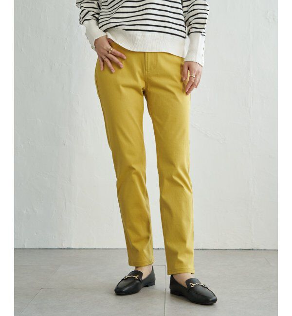 ikka「GOKU楽パンツ スリムストレート」|その他|マスタード